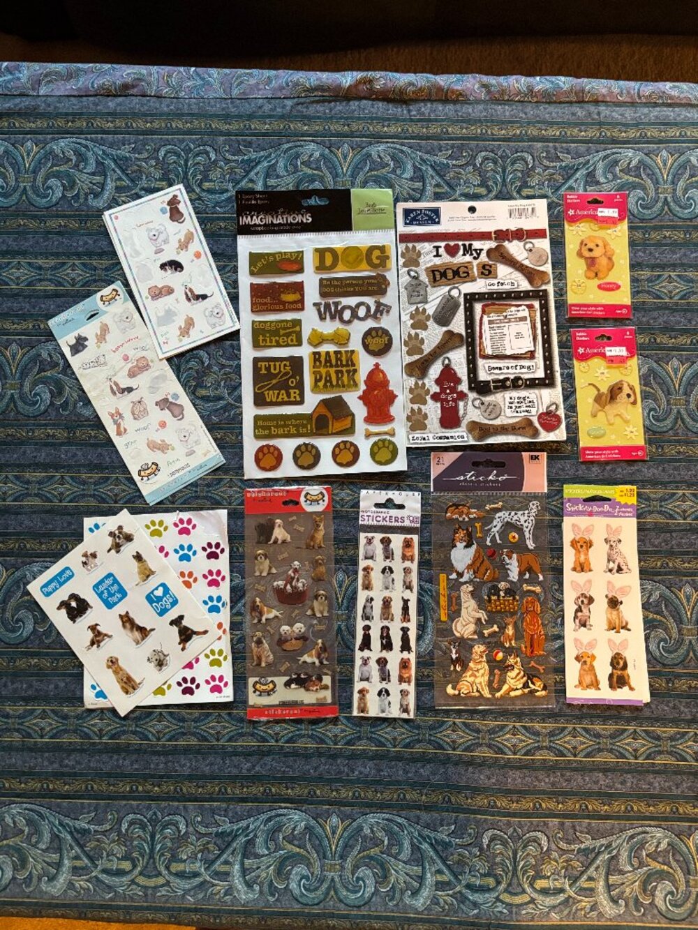 Variety of DOG stickers, scrapbooking pieces - MULTIPLE - VINTAGE